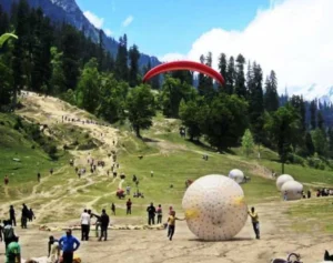 Zorbing in Solang Valley